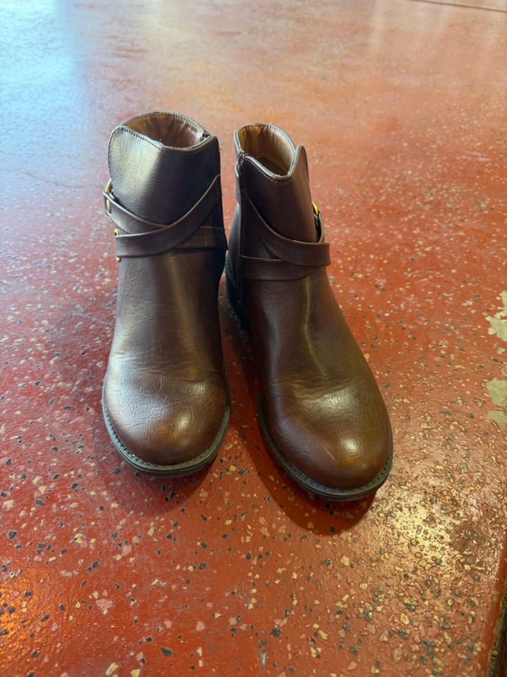 croft & barrow Brown Leather Ankle Boots